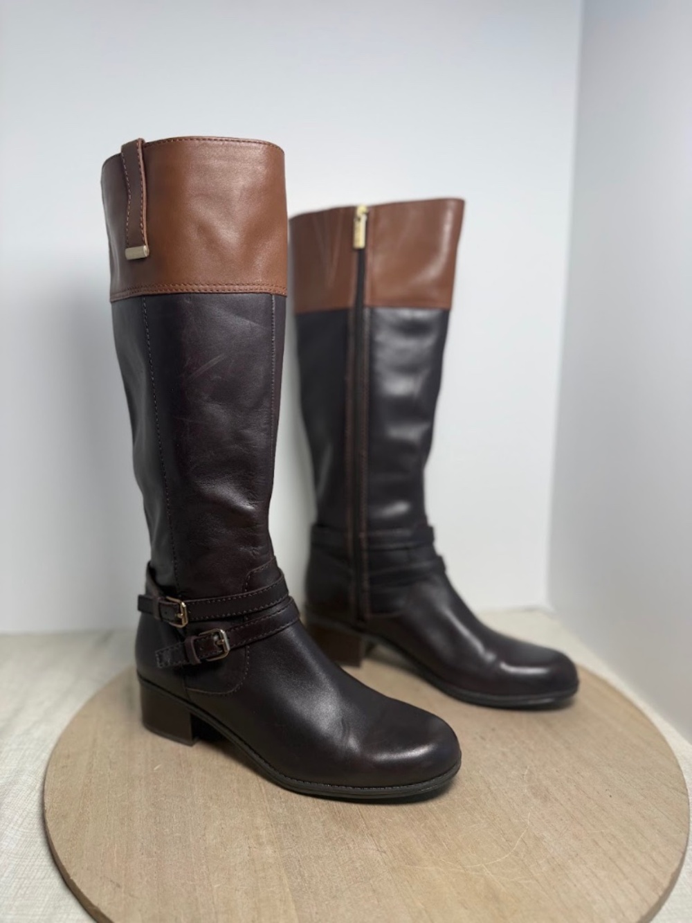Bandolino BDCARLOTTA Tall Leather Riding Boots Women’s 7M
